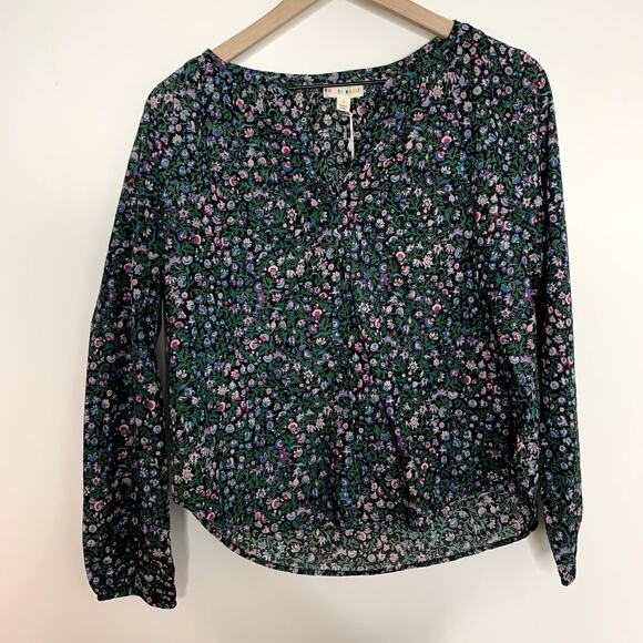 Roller Rabbit Moonflower Floral Lucy Top Midnight New Womens Size Small - Picture 7 of 15